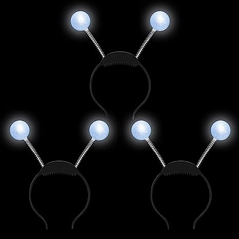 Creepy Figures LED Martian Head Bopper (Silver), 3 Pack