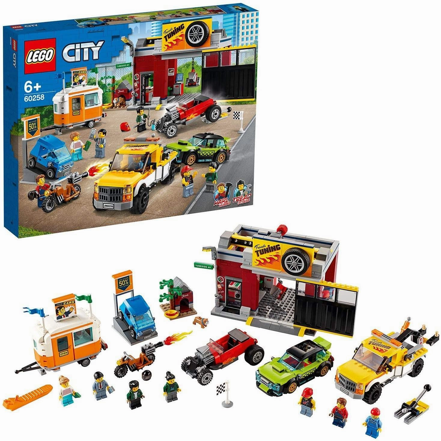 Encyclopedia Included LEGO CITY 60258 Nitro Wheels Tuning Workshop Building Set