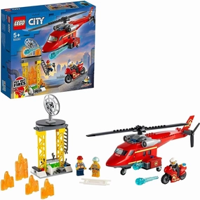 Unleashed Form LEGO CITY 60281 Fire Rescue Helicopter Toy