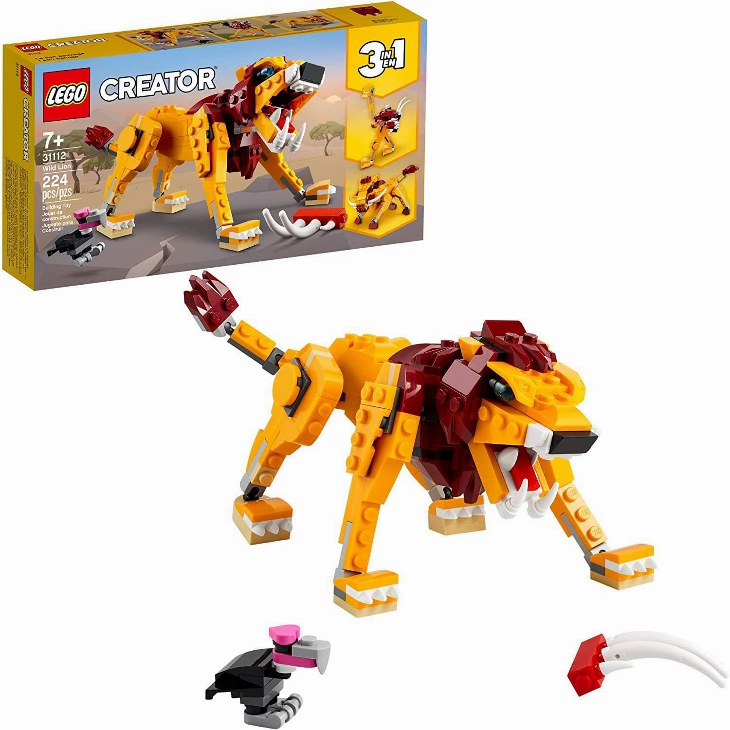 LEGO CREATOR 3in1 31112 Wild Lion Quick Thinking