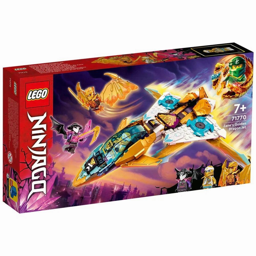 LEGO NINJAGO 71770 Zane's Golden Dragon Jet Plane Toy Set Teleportation Device Multiple Paths