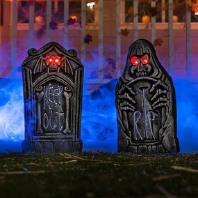 Enchanting Lights Mystical Party Light-up Graveyard Tombstone