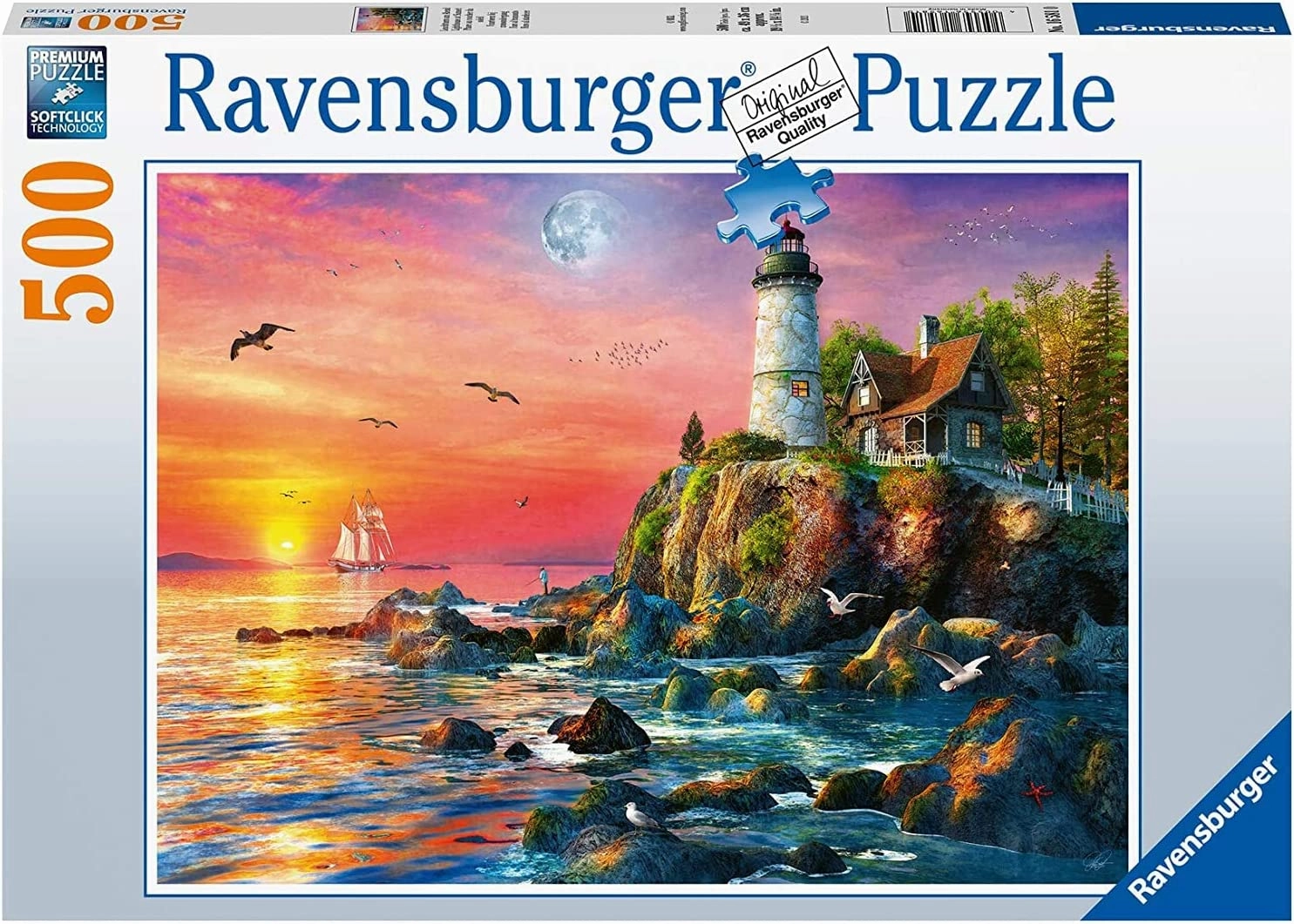 Zoo Building Post Office Lighthouse at Sunset 500pc Puzzle
