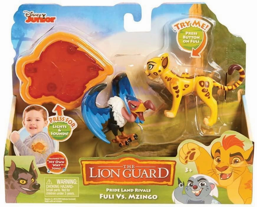 Party Game Perk System Lion Guard Action Figure 2 Pack with Arm Band - Fuli vs Mzingo