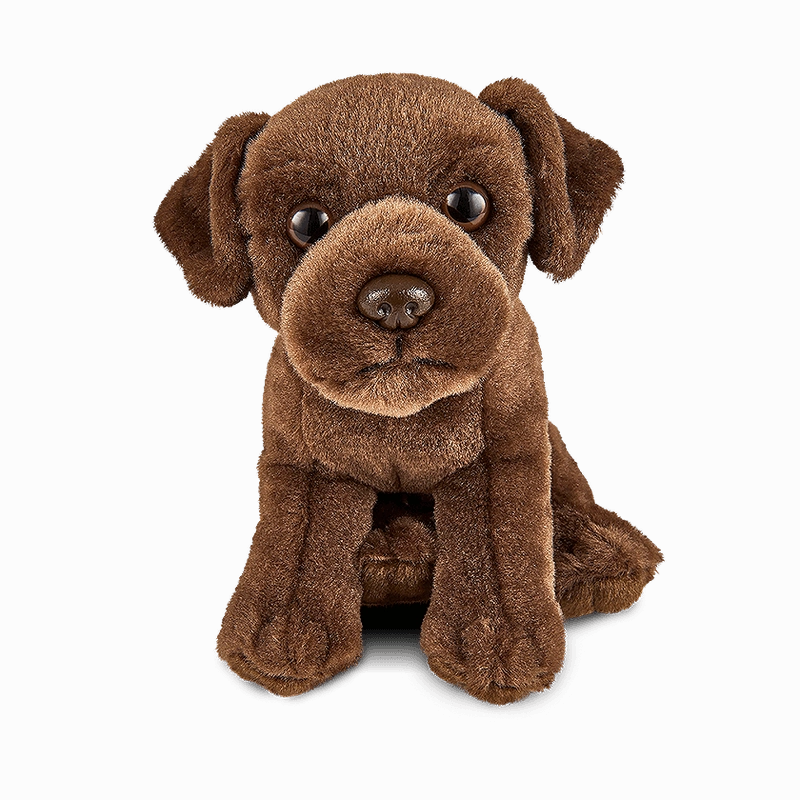 LIVING NATURE Chocolate Labrador Puppy Soft Toy 15cm Emblem Creator