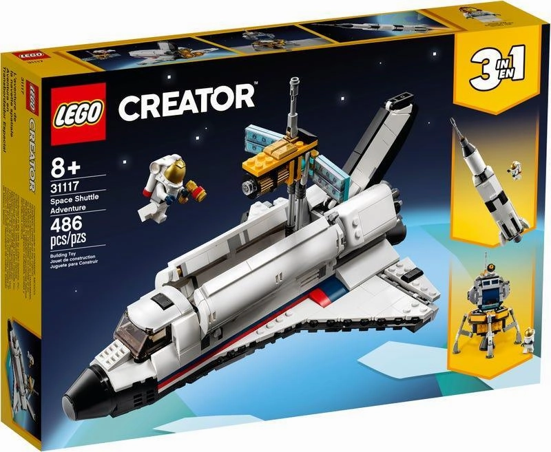 Free-to-Play Content Creator LEGO CREATOR 3in1 31117 Space Shuttle Adventure Building Set