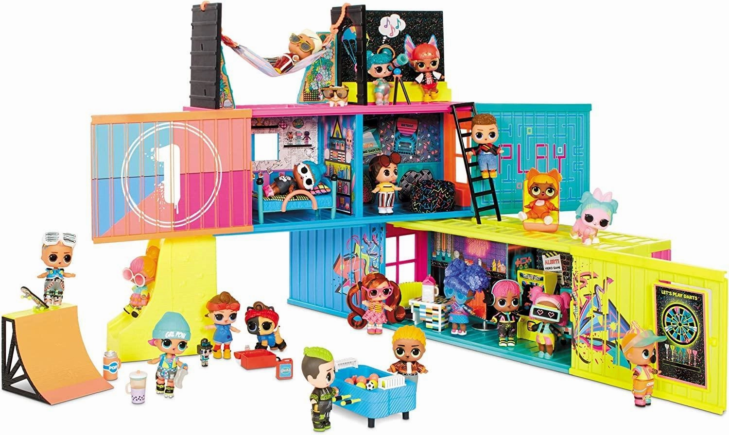 LOL Suprise Clubhouse Playset with 40  Surprises and 2 Exclusives Dolls Space Physics