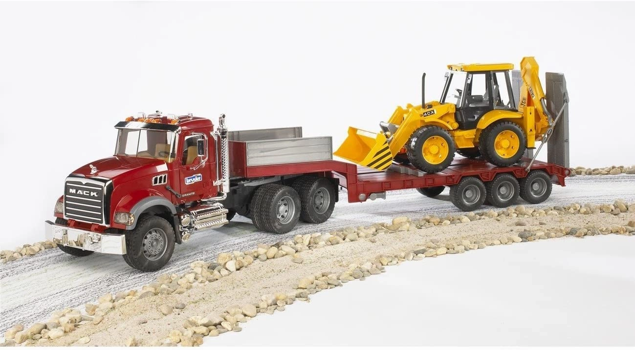 MACK Granite Flatbed Truck with JCB Loader Shape Sorter