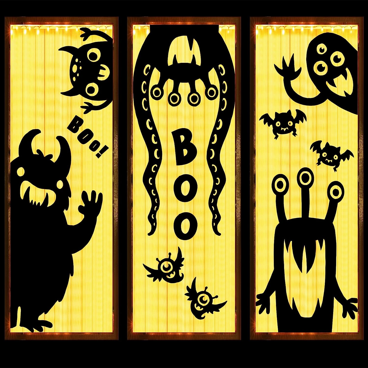Halloween Window Clings ( Monster) Haunted Accessories Ghostly Crafts