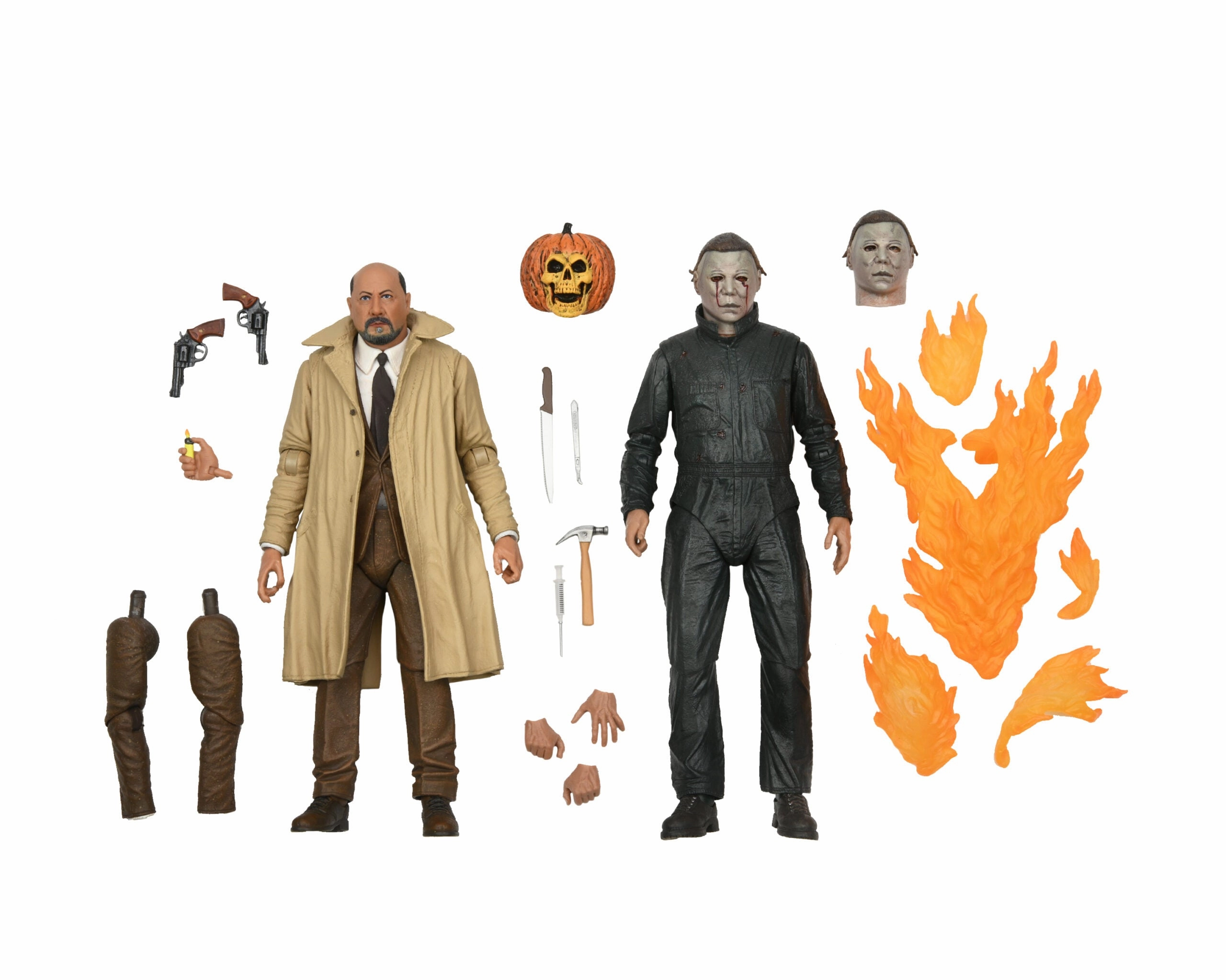 Creepy Supplies Halloween 2 Ultimate Michael Myers & Dr Loomis 2-Pack - 7" Action Figure