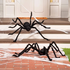 Haunted Party Halloween Hairy Spiders, 2 packs