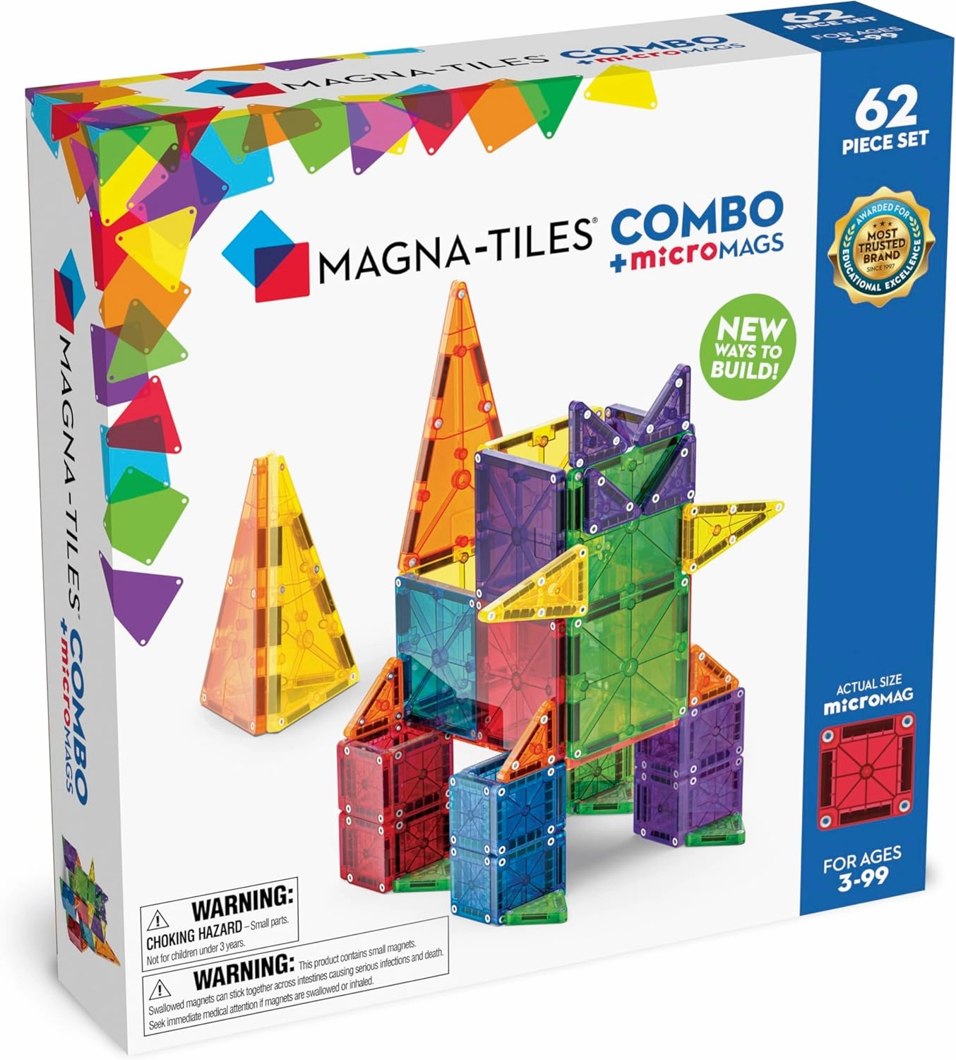 Reputation Build Magna Tiles Combo + microMAGS 62 Piece Set