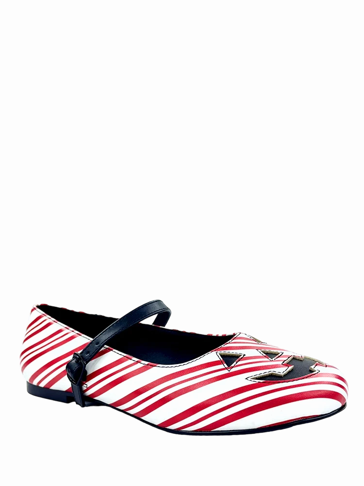 MARY JANE JACKOLANTERN FLAT CANDY CANE Flexible Grooved Sole