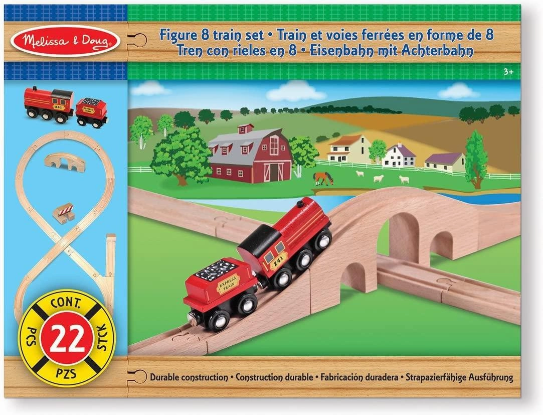 Almost Never Rank Melissa & Doug 10703 Classic Wooden Figure Eight Train Set