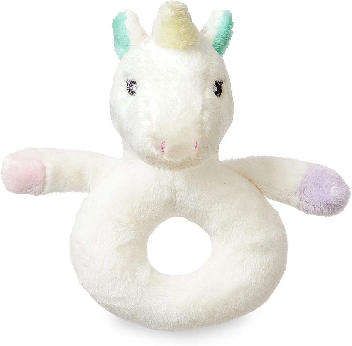 AURORA 60967 Lil` Sparkle Baby Unicorn Ring Rattle Heroic Stature