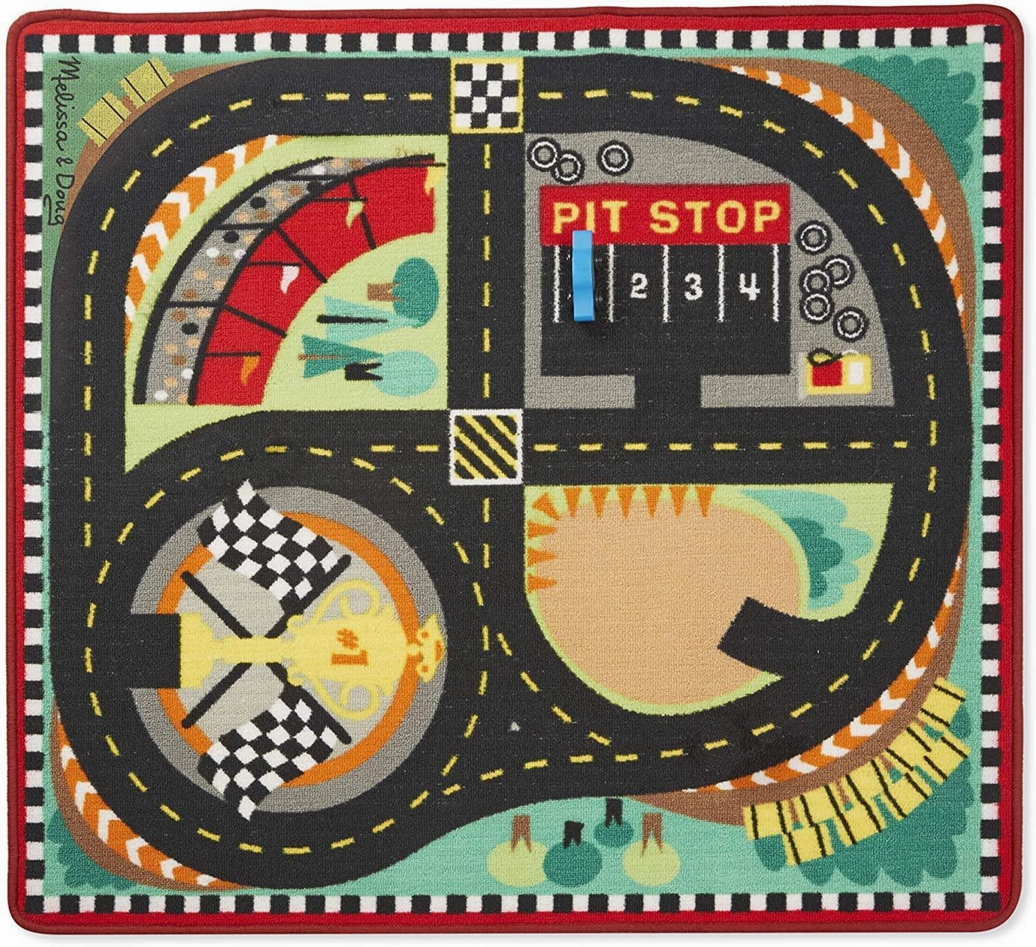 Psychological Horror Melissa & Doug 19401 Around The Race Track Rug