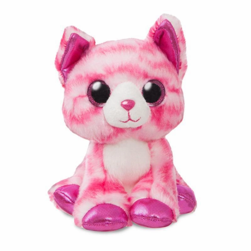 AURORA Crystal Pink Cat Plush 17cm Silver Lining