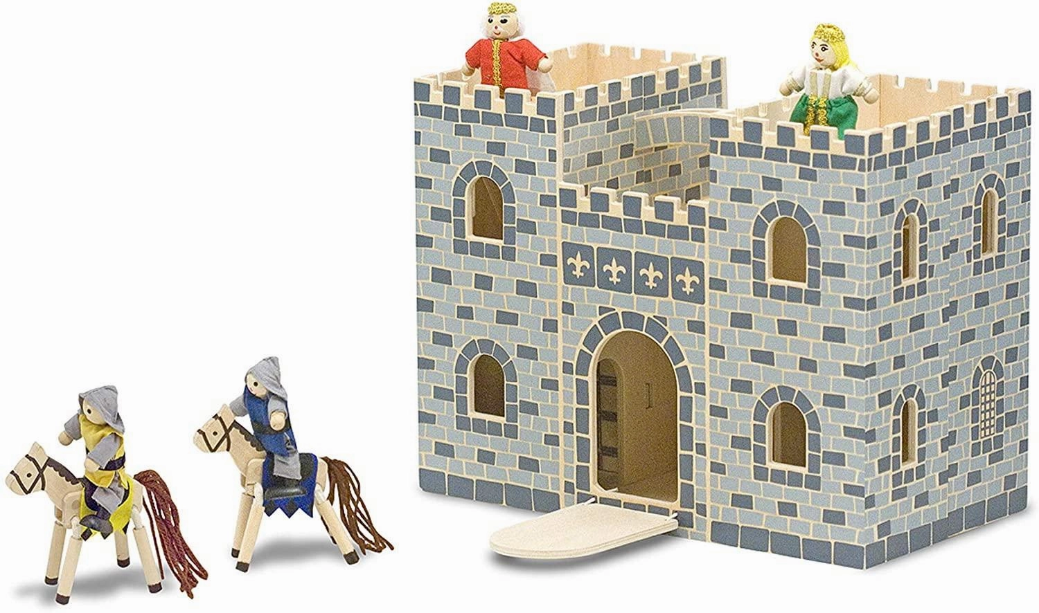 Curiosity Paid Melissa & Doug 13702 Fold & Go Wooden Princess Castle