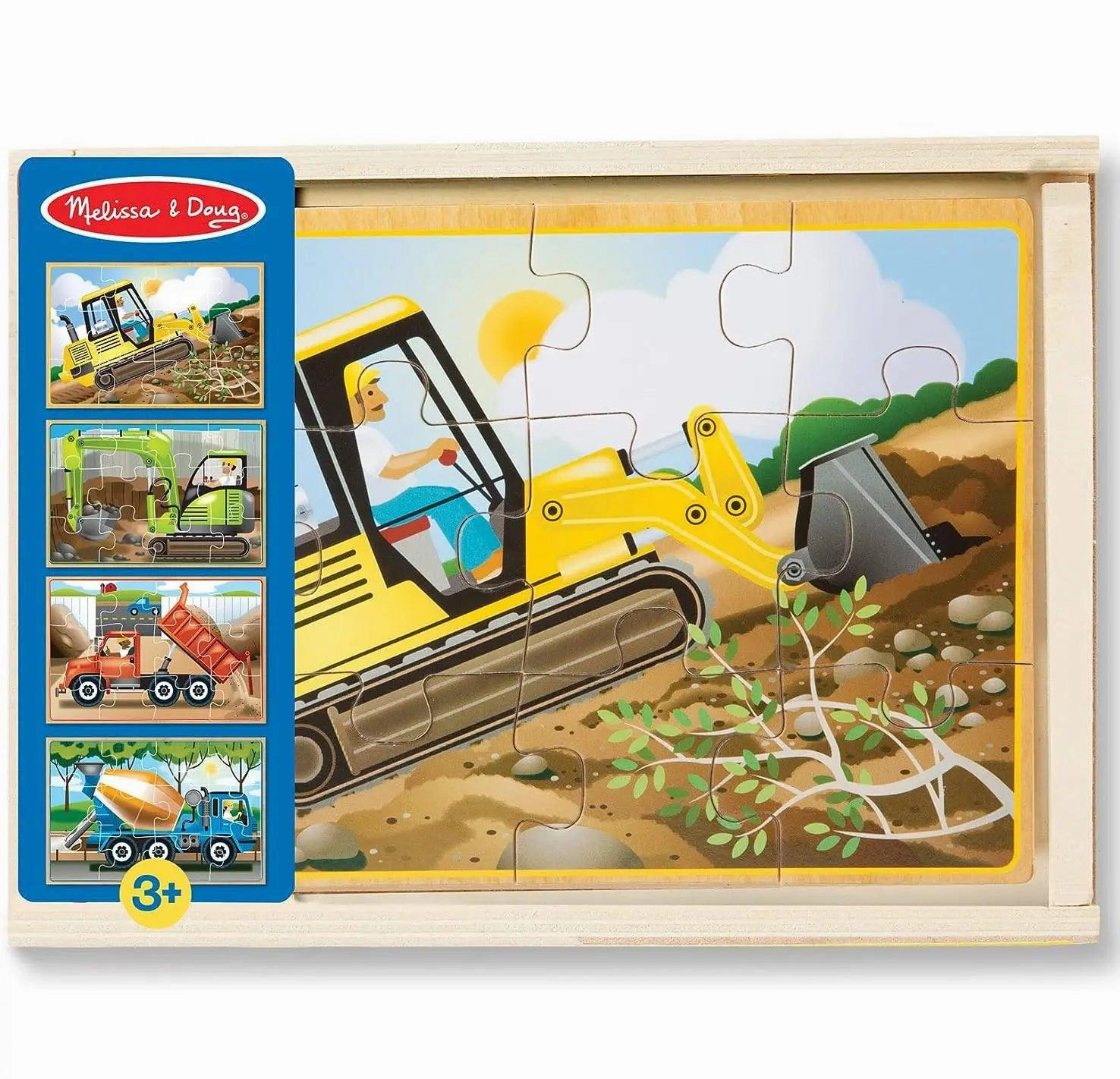 Post-Game Content Melissa & Doug 13792 Wooden Construction Puzzles in a Box