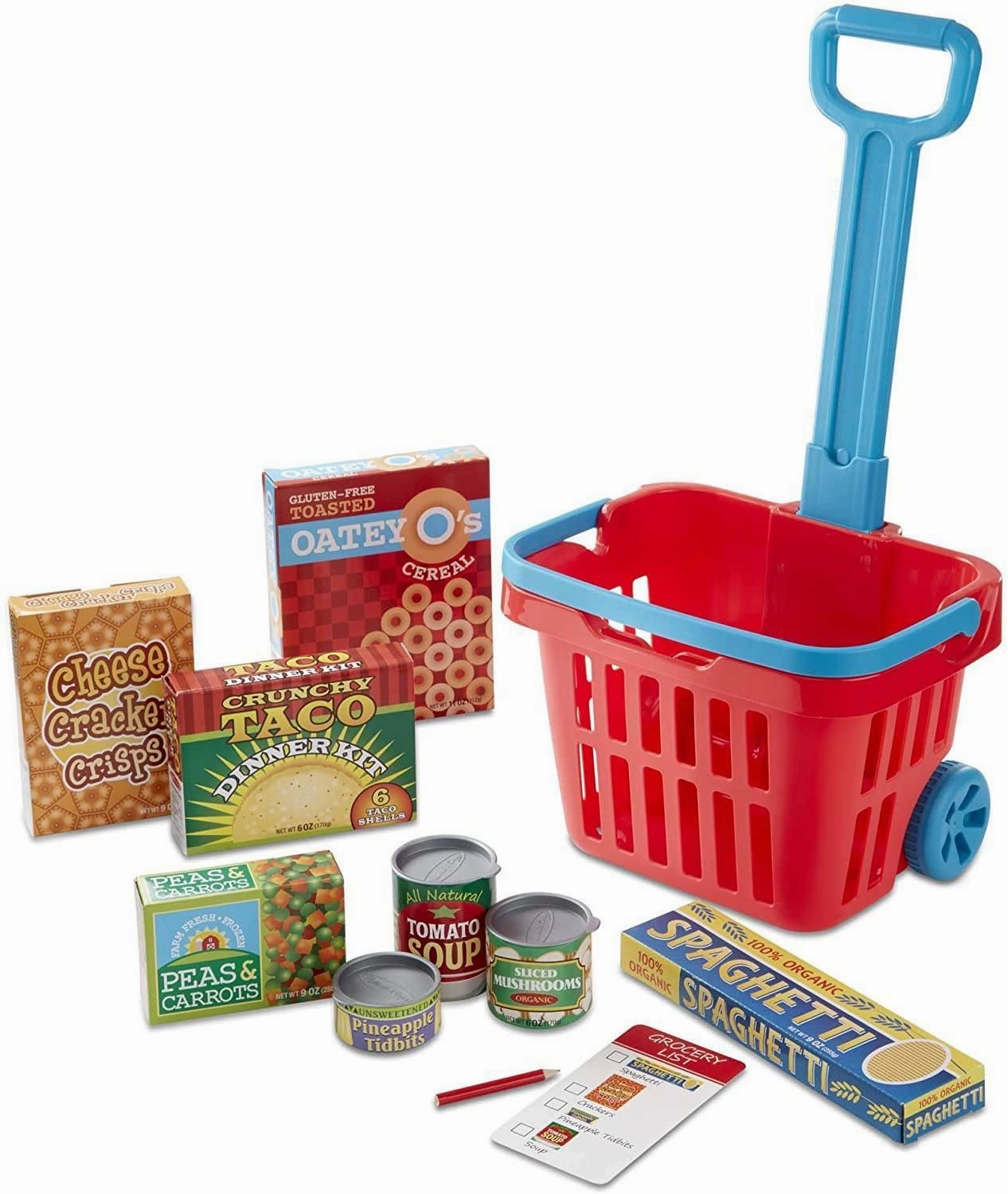 Melissa & Doug 14073 Fill & Roll Grocery Basket Play Set Standard Issue Talent Point