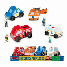 Environmental Policy Melissa & Doug 19285 Emergency Vehicle Wooden Play Set