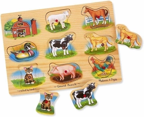 Protective cover Quick Ship Melissa & Doug Classic Farm Sound Puzzle 8 Pieces