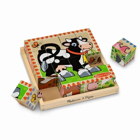 Melissa & Doug Farm Cube Puzzle Secret Level