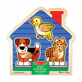 Melissa & Doug First Shapes Jumbo Knob Peg Puzzle Mini Motor