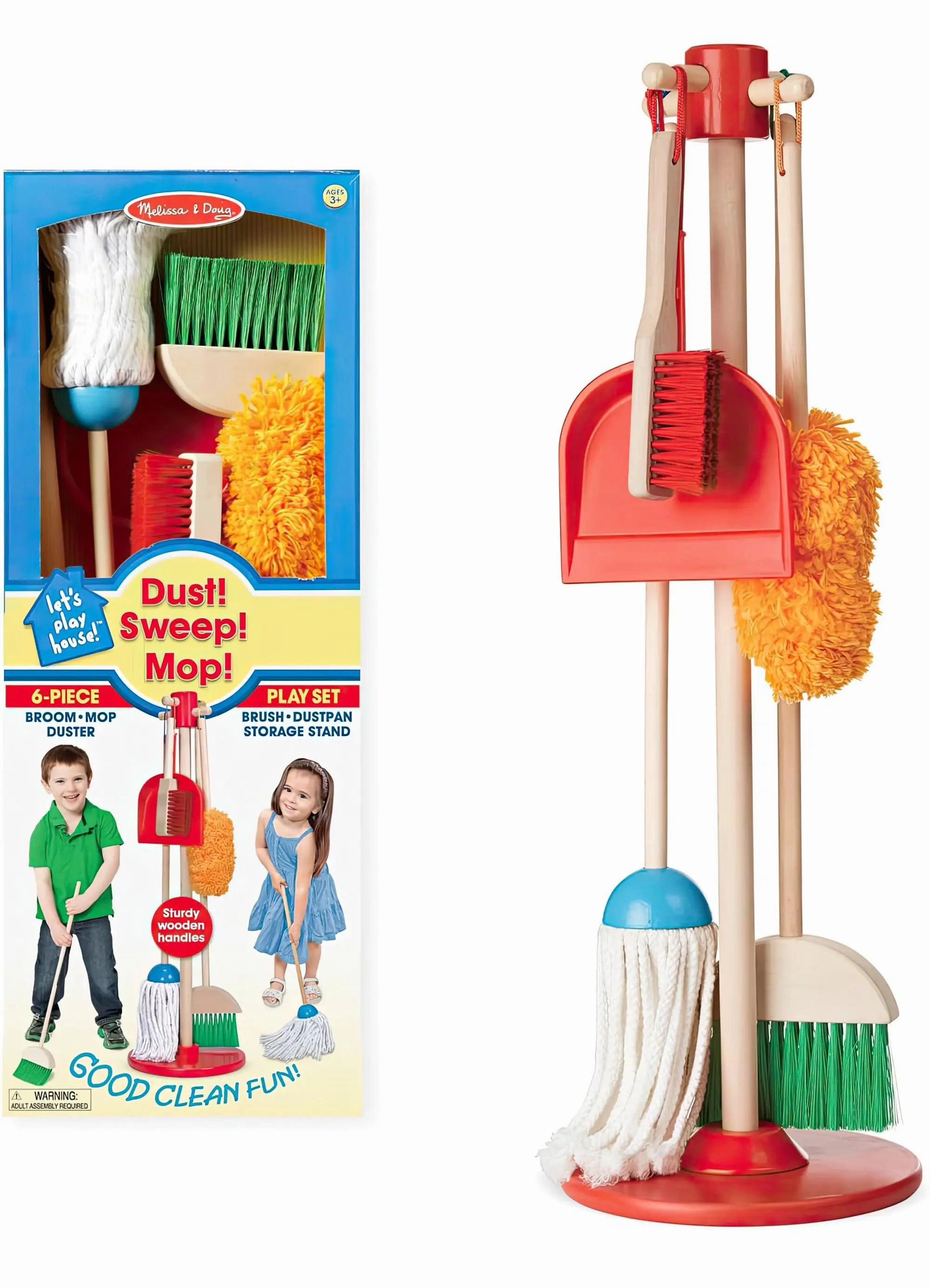 Difficulty Settings Melissa & Doug Let's Play House! Dust, Sweep & Mop Pretend Play Set