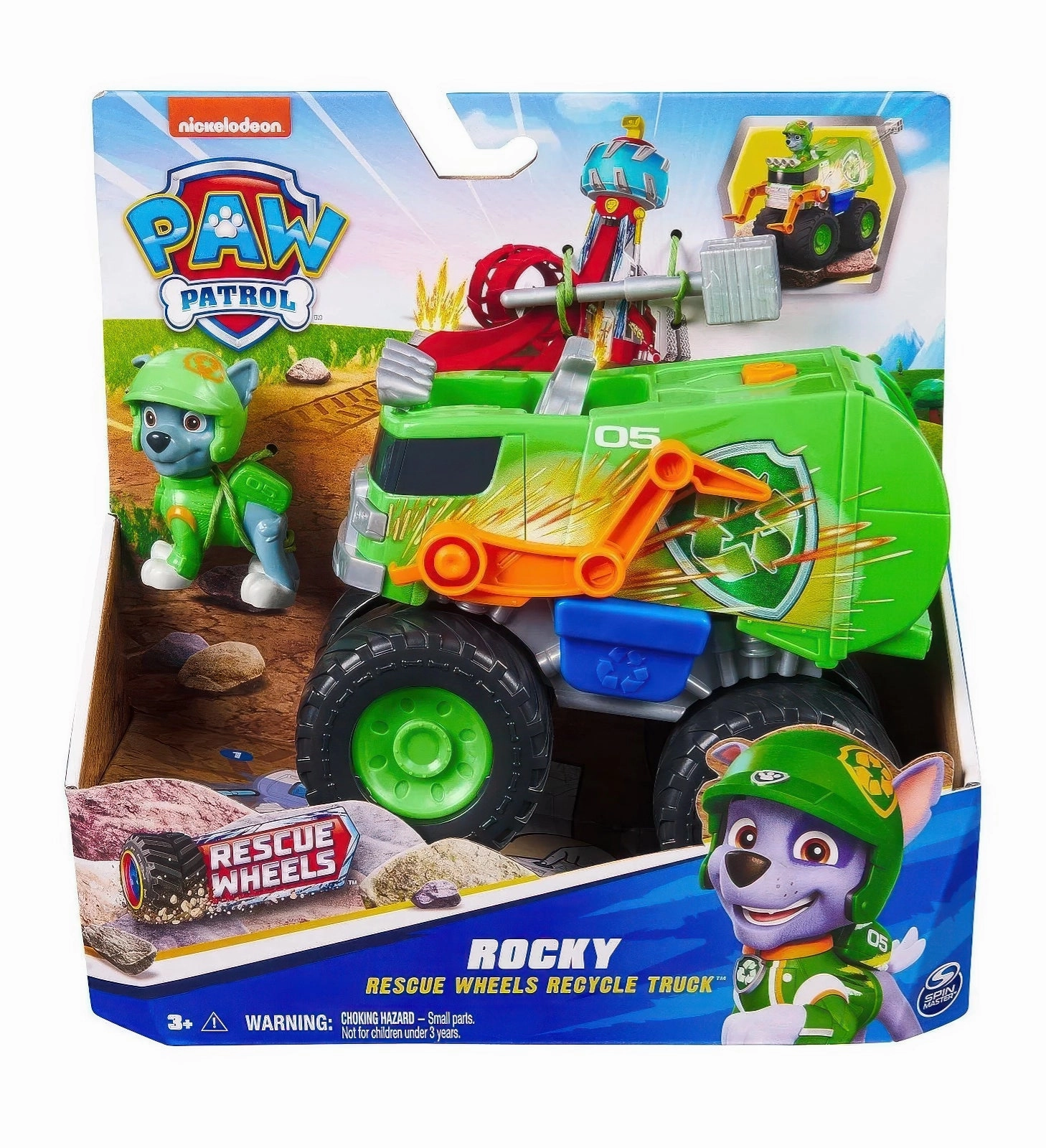 PAW Patrol Rescue Wheels Rocky Recycle Truck Vehicle Artistic Freedom