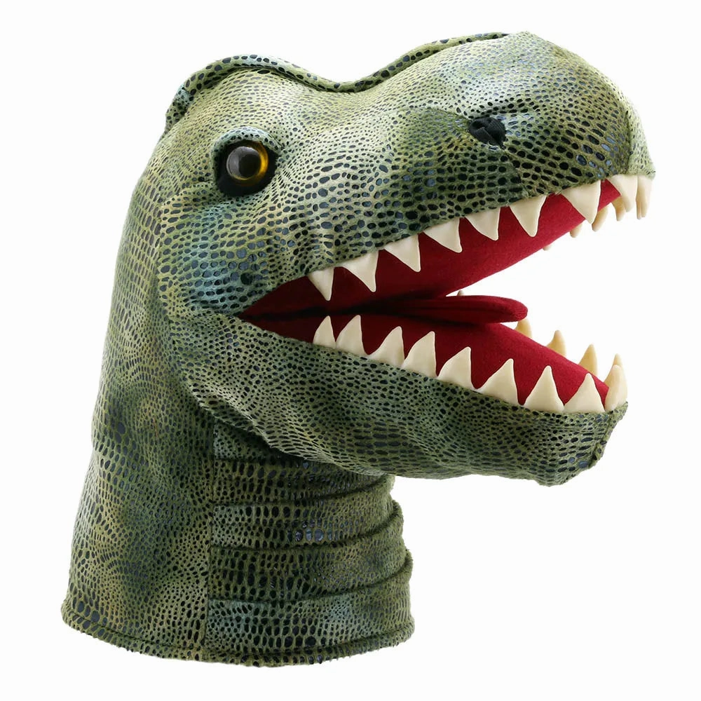 The Puppet Company - Large Dino Heads - T-Rex Hand Puppet Unicorn Horn Activity Maker