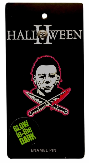 Michael Myers Enamel Pin - Cross Knives Whimsical Displays