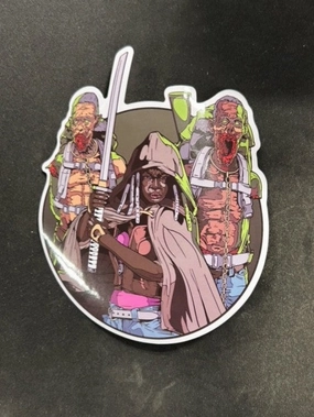 Playful Designs Scary Decorations Michonne Walking Dead Sticker