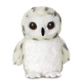 Mini Flopsies Snowy Owl Soft Toy Action Pose