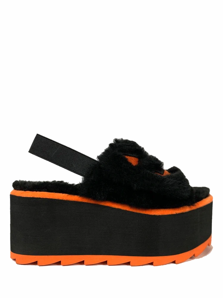 Lilly Jack O Lantern Black/Orange Slides squash absorbing