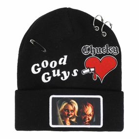 Charming Decor Bride of Chucky Embroidered & Sublimated Patch Cuff Beanie