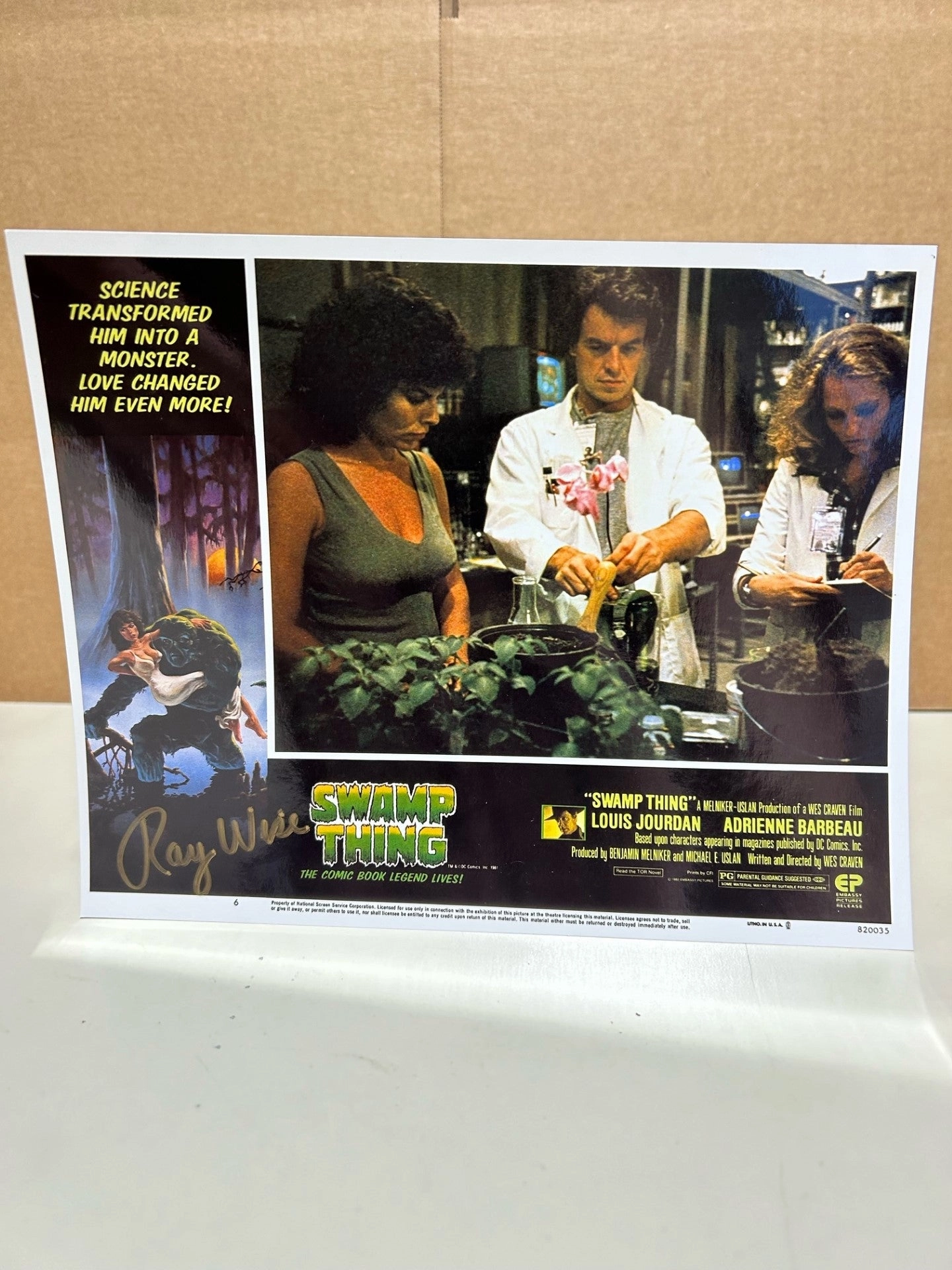 Wicked Masks Fantastic Designs Ray Wise - Swamp Thing 8x10 Autograph