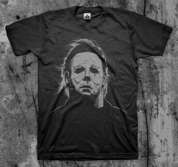 Mystical Displays Halloween Michael Myers Face Tee Shirt