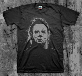 Halloween Michael Myers Face Tee Shirt Ghostly Party