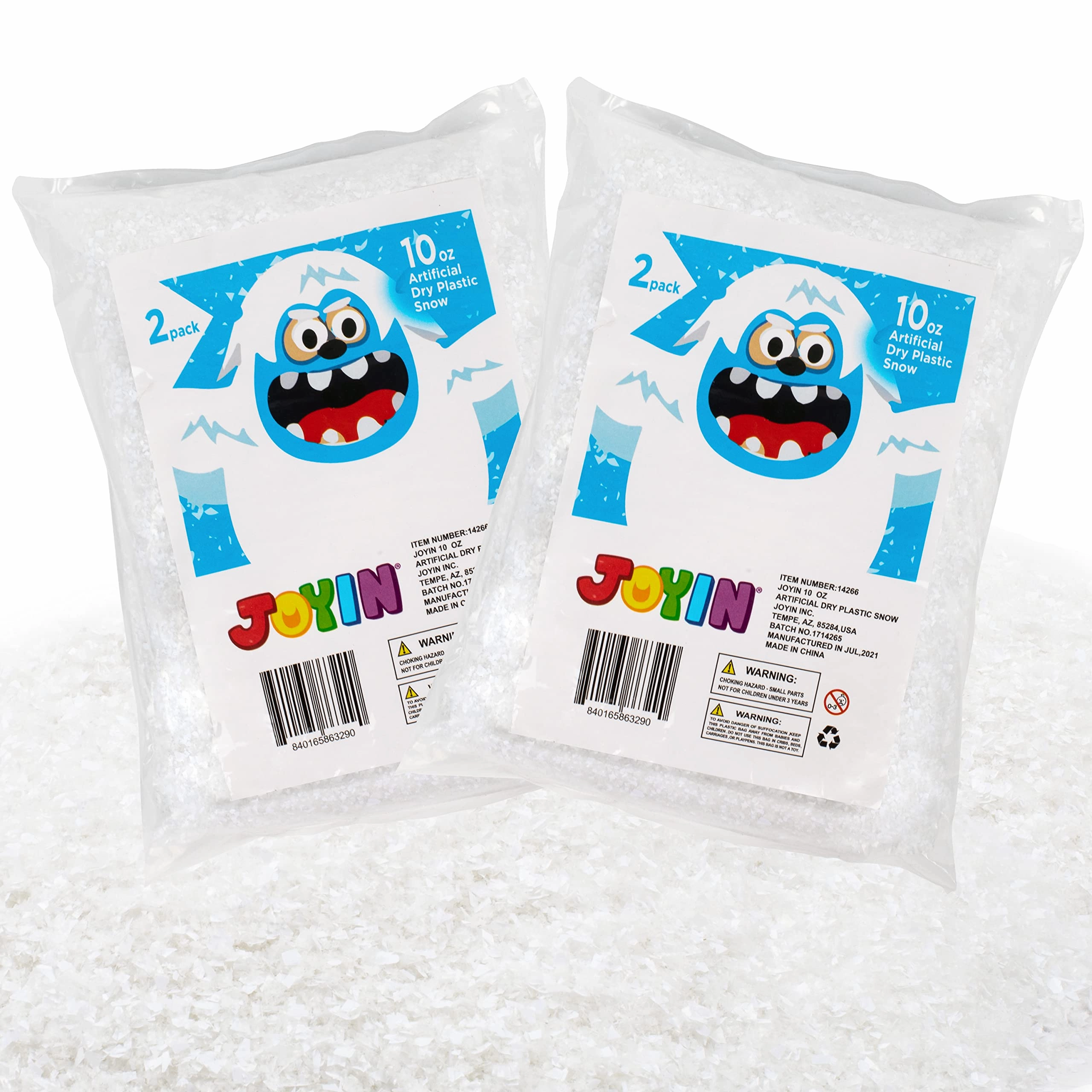 Mystical Ornaments 10 Oz Artificial Dry Plastic Snow, 2 Pack