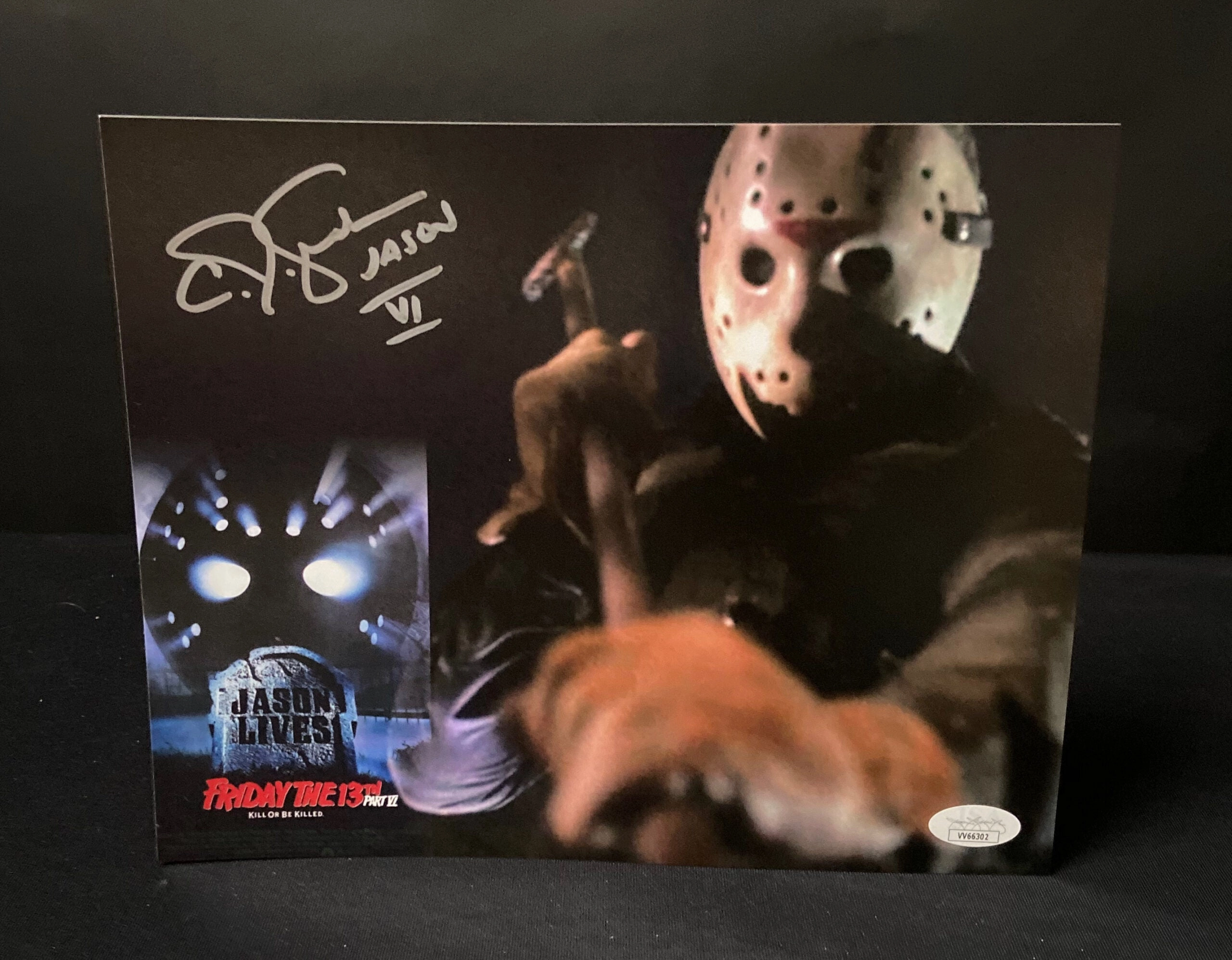CJ Graham Signed Friday the 13th Part 6 Jason Lives 8x10 Photo - JSA Certified (V5) Monster Masks