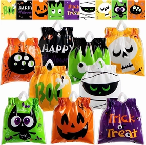 Charming Ornaments Four-sided Halloween Goody Bags ,108 Pcs
