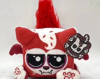 Squaredy Cats - Carmina Red Velvet Vampire Plush Whimsical Accents Creepy Props