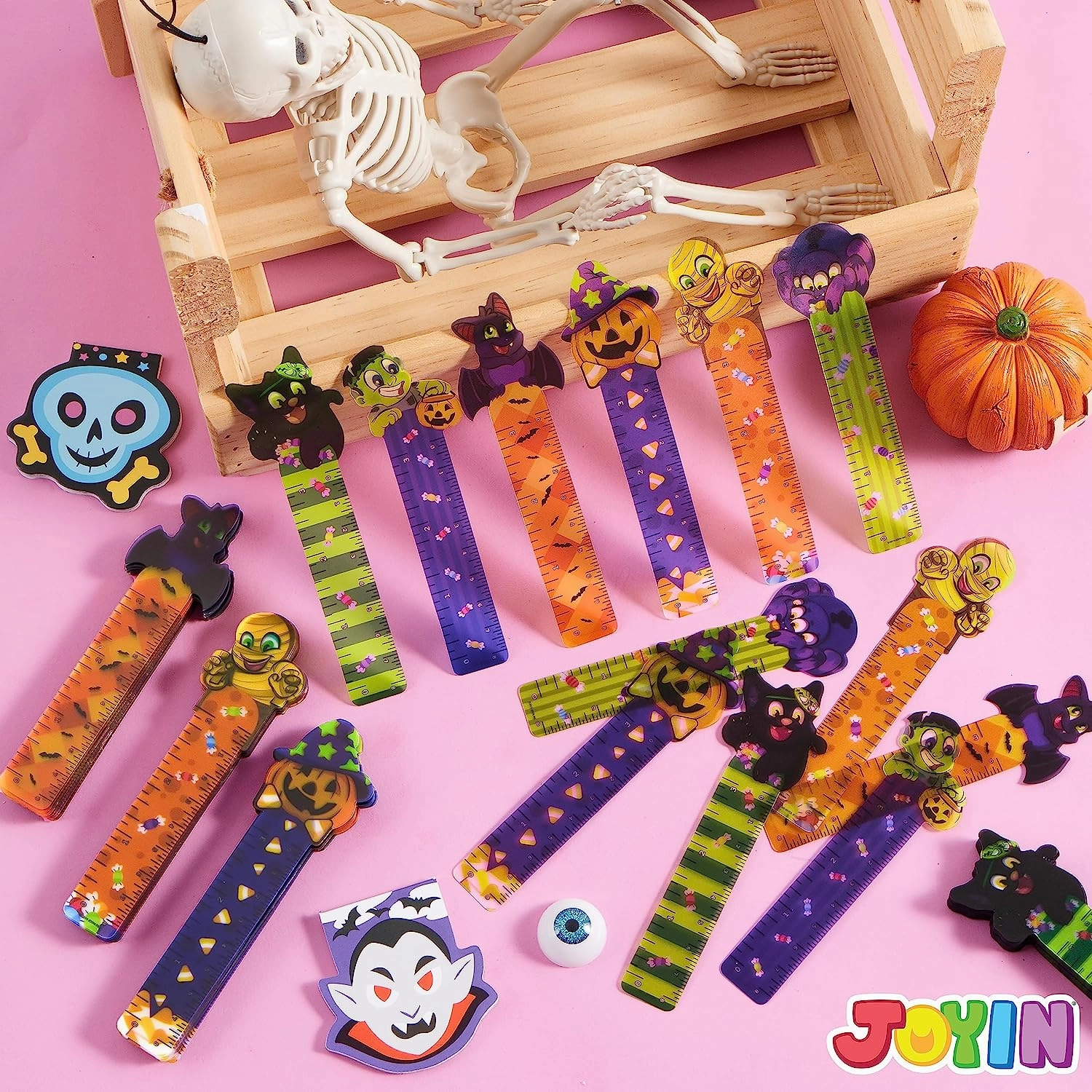 Halloween Bookmark Rulers, 144 Pcs Festive Masks Haunted Supplies