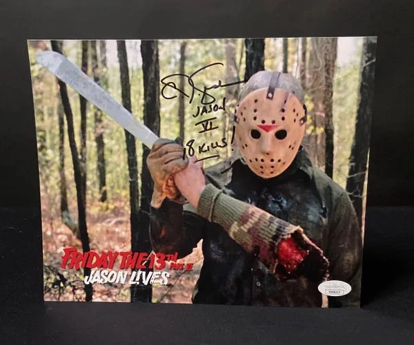 CJ Graham Signed Friday the 13th Part 6 Jason Lives 8x10 Photo - JSA Certified (V7) Mysterious Figures