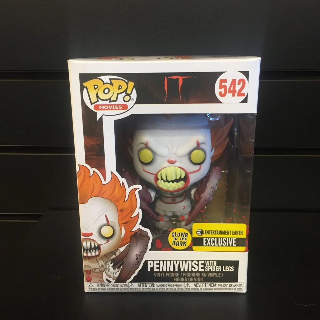 It Pennywise with Spider Legs Glow-in-the-Dark Pop! Vinyl Figure #227 - Entertainment Earth Exclusive Mysterious Figures Ghostly Props
