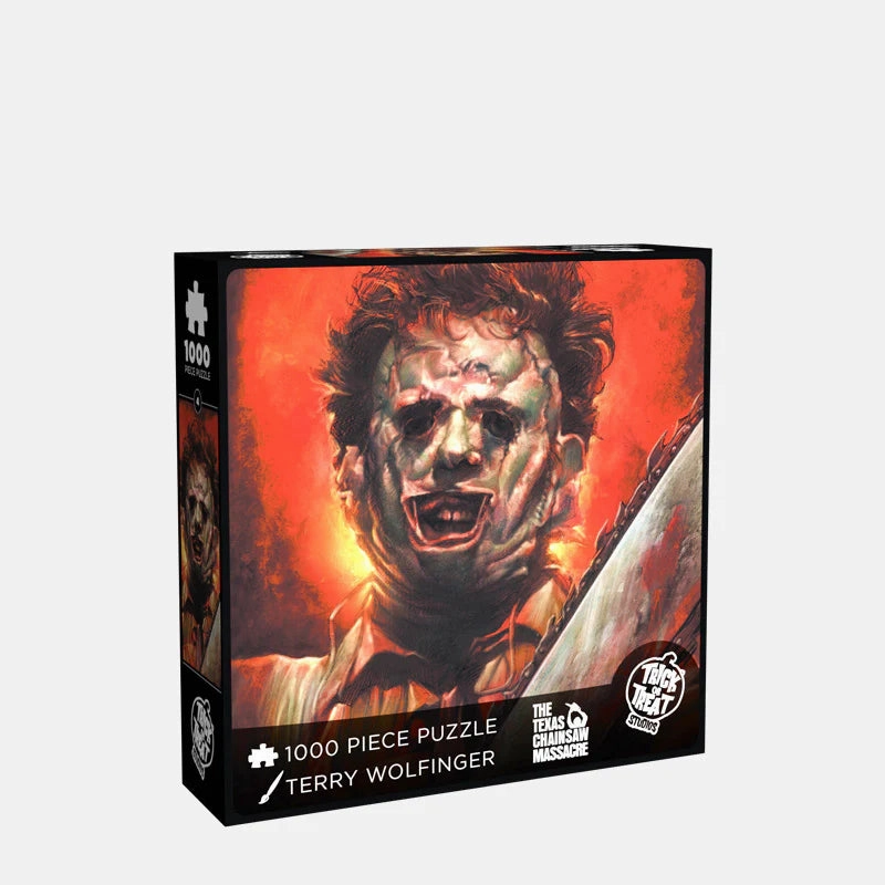 THE TEXAS CHAINSAW MASSACRE - LEATHERFACE JIGSAW PUZZLE Charming Decorations Creepy Lights