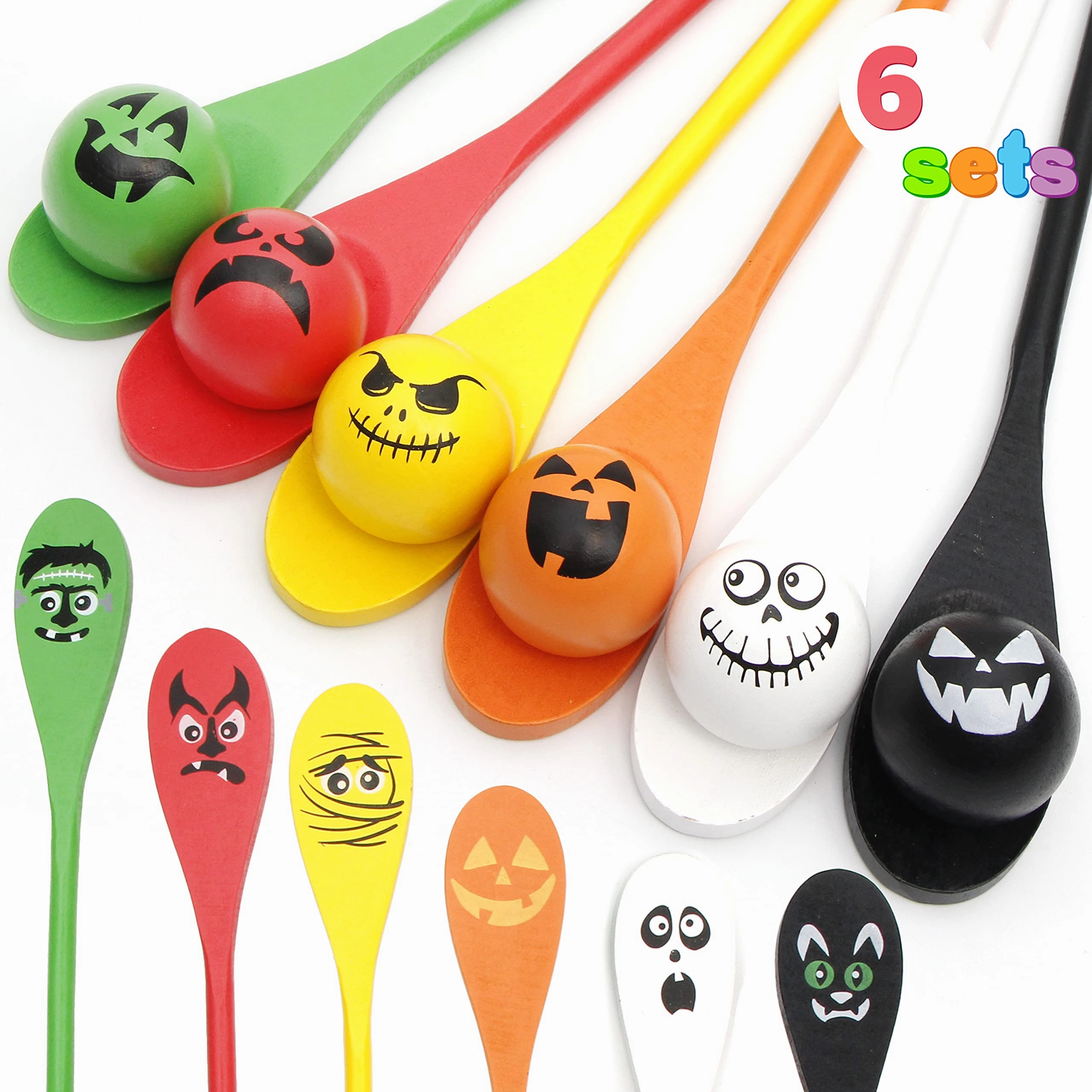 Egg and Spoon Race Game, 6 Pcs Mysterious Displays Wicked Lights