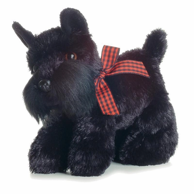 Mini Sculpture AURORA Scotty Plush Dog 20cm
