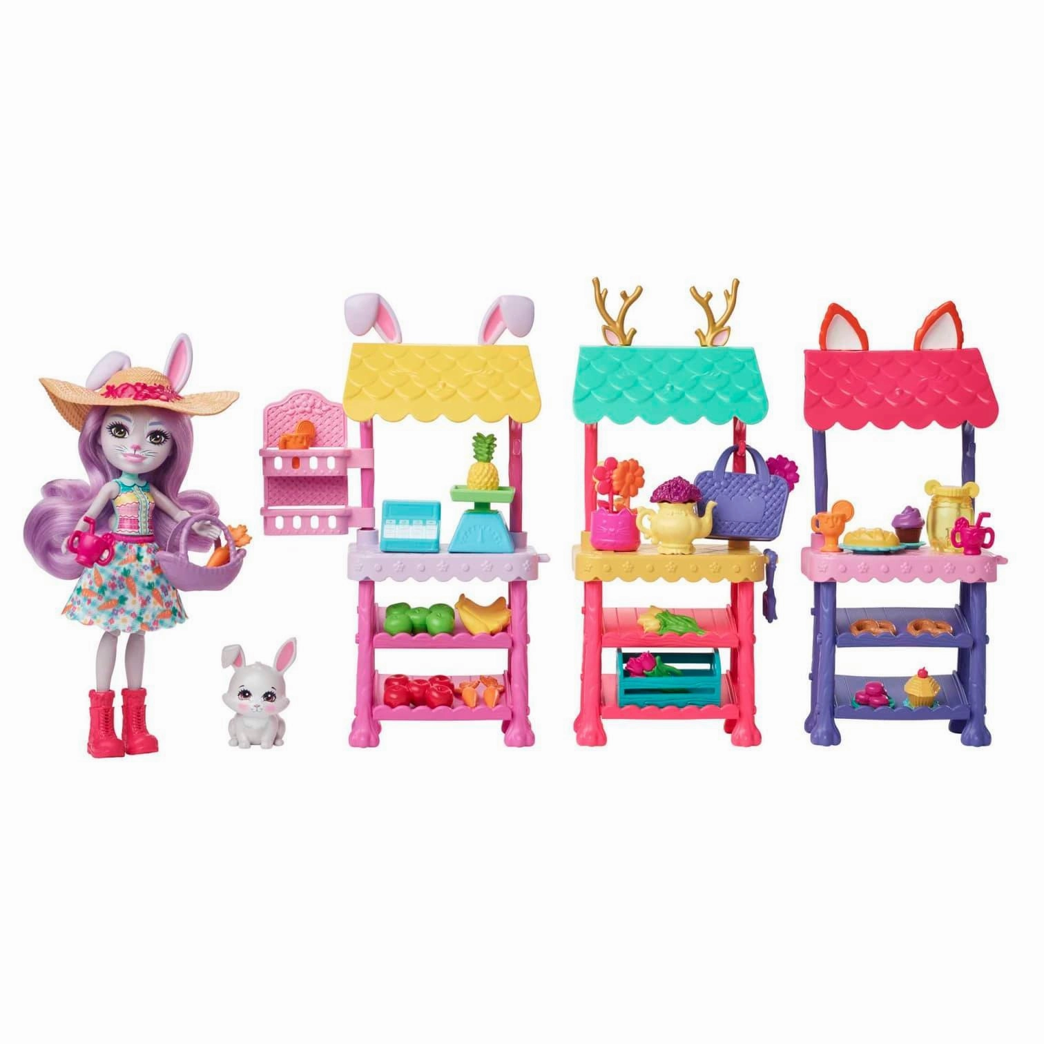 Enchantimals City Tails Bunny Farms Market Playset Backstory Element